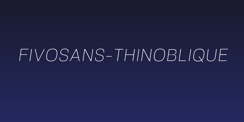 FivoSans-ThinOblique Social Header