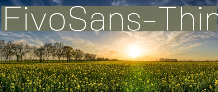 FivoSans-Thin Font examples