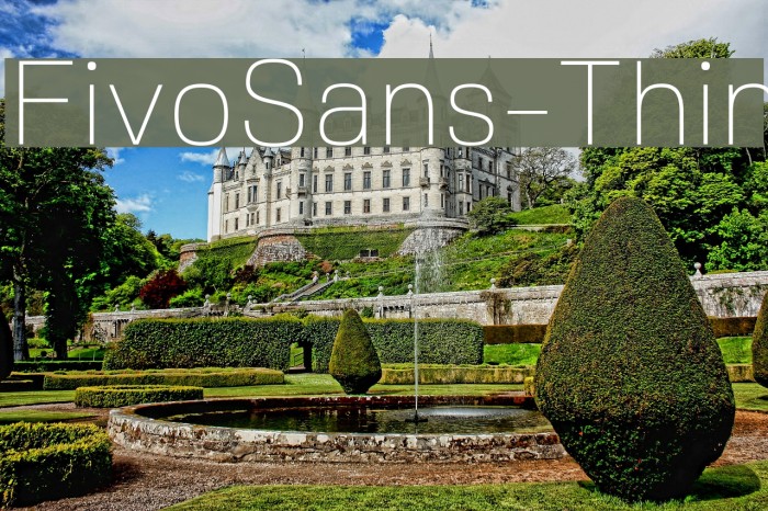 FivoSans-Thin Font examples