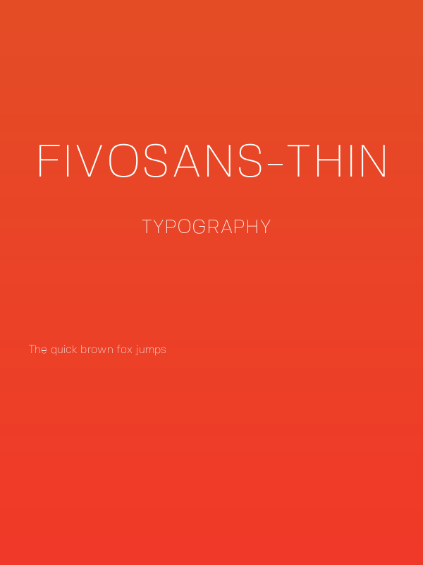 FivoSans-Thin Poster