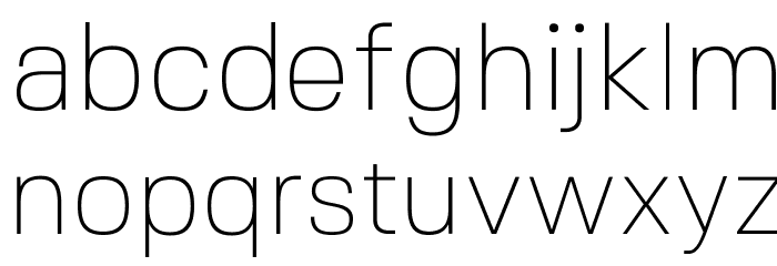 FivoSans-Thin Font LOWERCASE