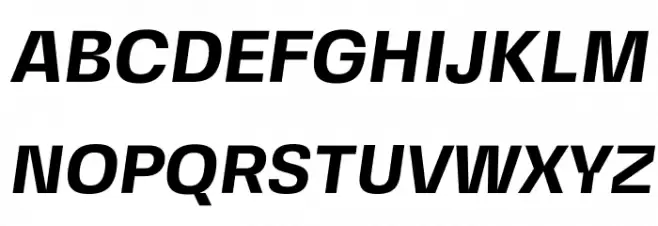 FivoSansModern-BoldOblique Schriftart Groß
