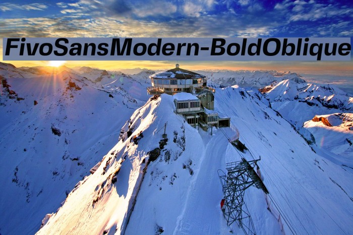 FivoSansModern-BoldOblique Example 1