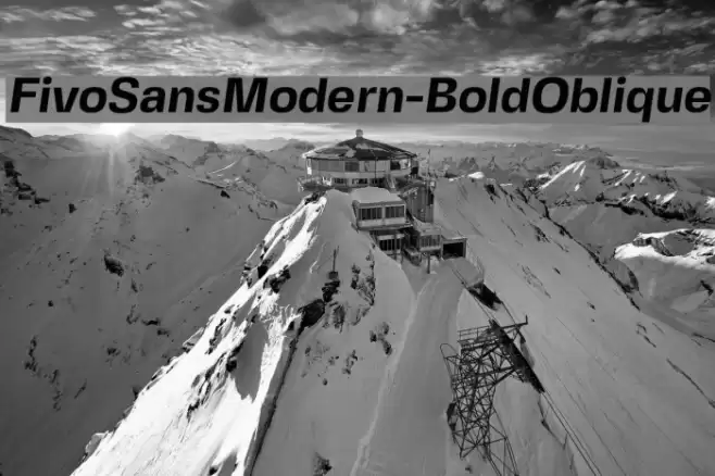 FivoSansModern-BoldOblique Font examples