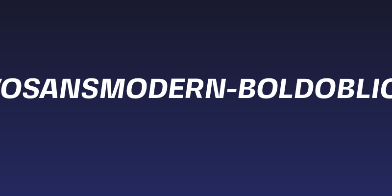 FivoSansModern-BoldOblique Social Header