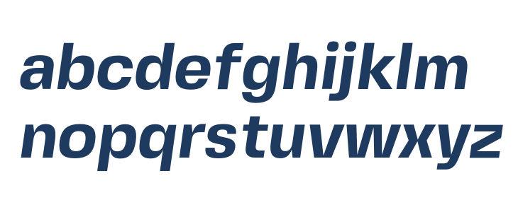 FivoSansModern-BoldOblique Lowercase