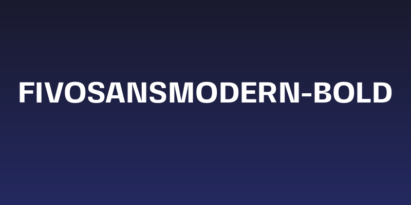 FivoSansModern-Bold Social Header