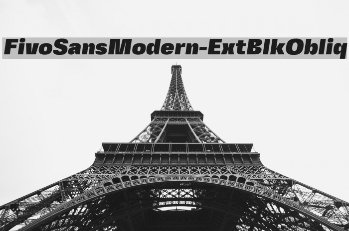 FivoSansModern-ExtBlkObliq Font examples