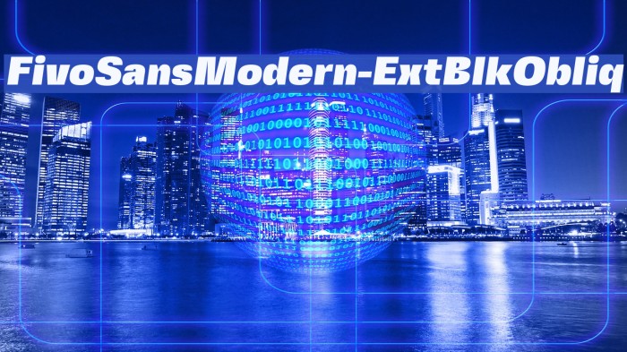 FivoSansModern-ExtBlkObliq Font examples
