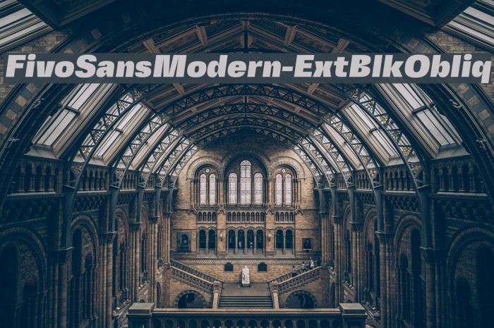 FivoSansModern-ExtBlkObliq Font examples