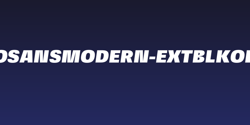 FivoSansModern-ExtBlkObliq Social Header