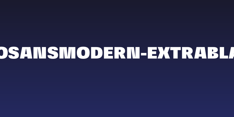 FivoSansModern-ExtraBlack Social Header