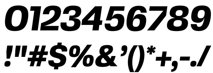 FivoSansModern-HeavyOblique Font OTHER CHARS