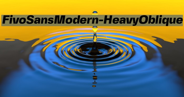 FivoSansModern-HeavyOblique Font examples