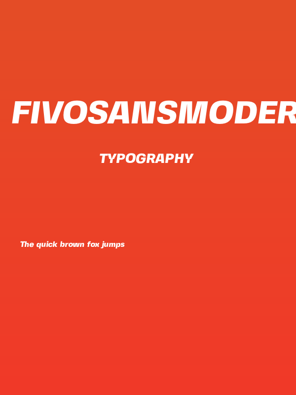 FivoSansModern-HeavyOblique Poster