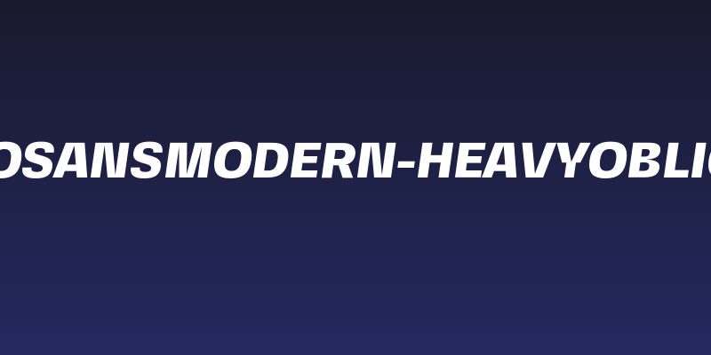 FivoSansModern-HeavyOblique Social Header