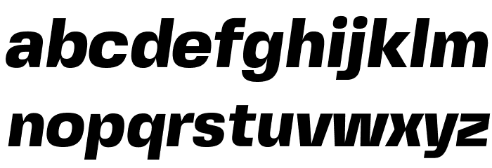 FivoSansModern-HeavyOblique Font LOWERCASE