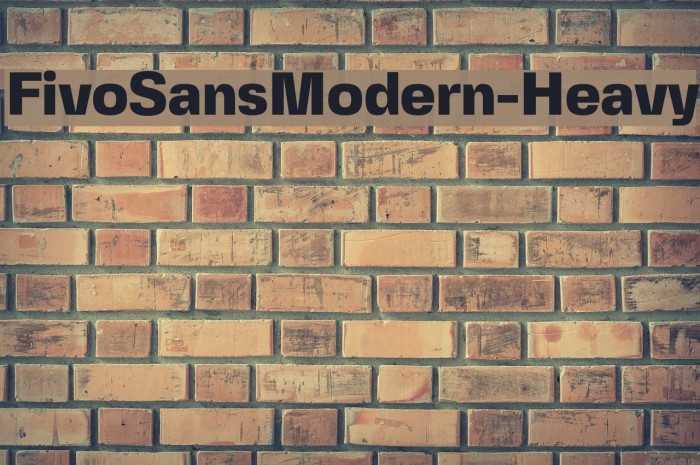 FivoSansModern-Heavy Font examples