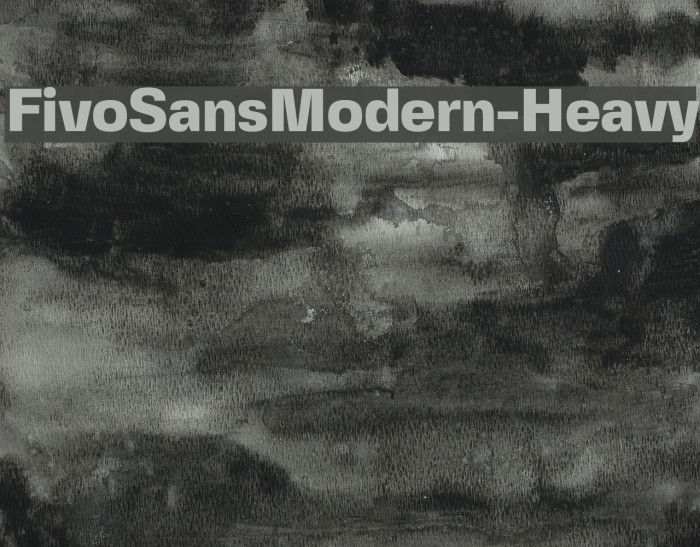 FivoSansModern-Heavy Font examples