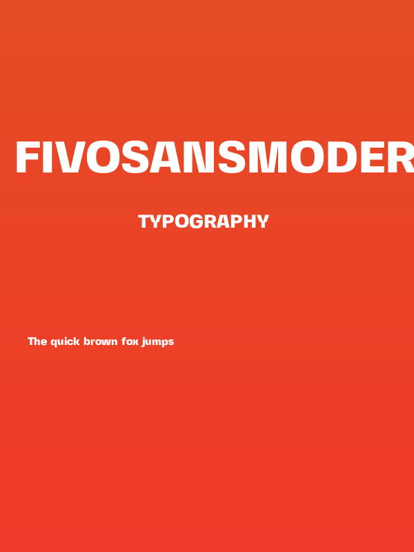 FivoSansModern-Heavy Poster