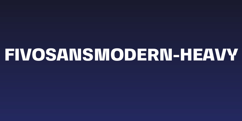 FivoSansModern-Heavy Social Header