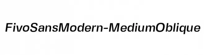 FivoSansModern-MediumOblique  Descarca Fonturi Gratis