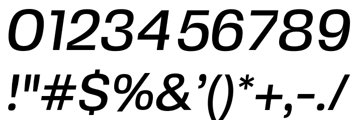 FivoSansModern-MediumOblique Font OTHER CHARS
