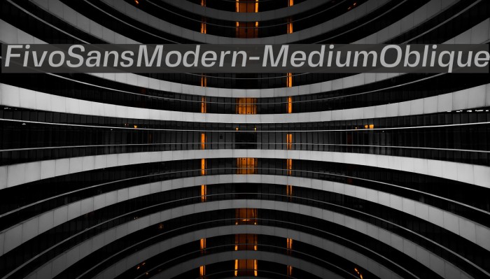 FivoSansModern-MediumOblique Font examples