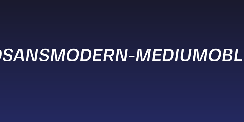 FivoSansModern-MediumOblique Social Header