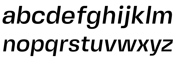 FivoSansModern-MediumOblique Font LOWERCASE