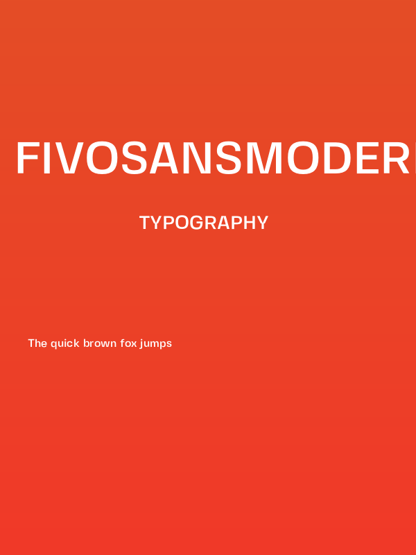 FivoSansModern-Medium Poster