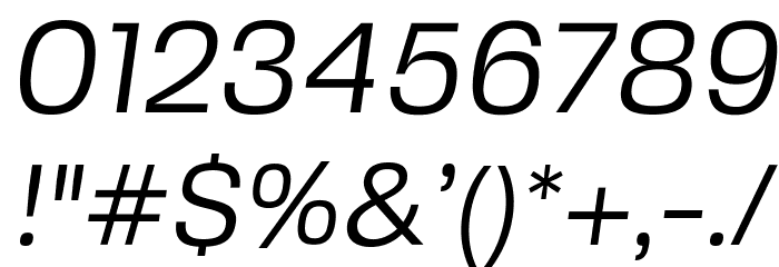 FivoSansModern-Oblique Font OTHER CHARS