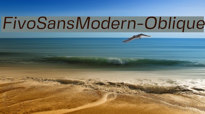 FivoSansModern-Oblique Font examples