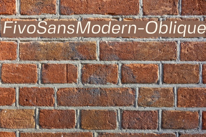 FivoSansModern-Oblique Font examples
