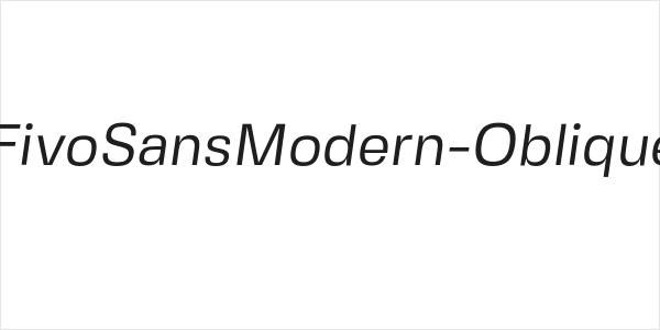 FivoSansModern-Oblique Logo