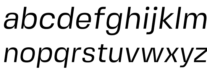 FivoSansModern-Oblique Font LOWERCASE