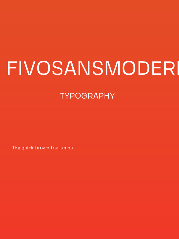 FivoSansModern-Regular Poster