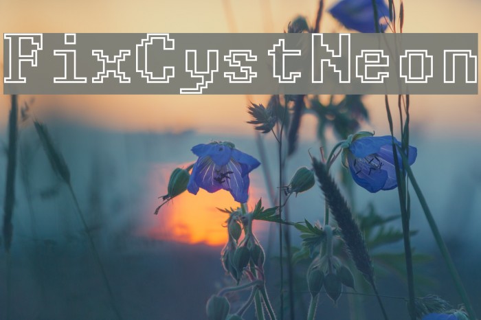 FixCystNeon Font examples