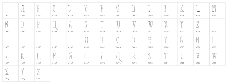 FixYou-Regular Character Map