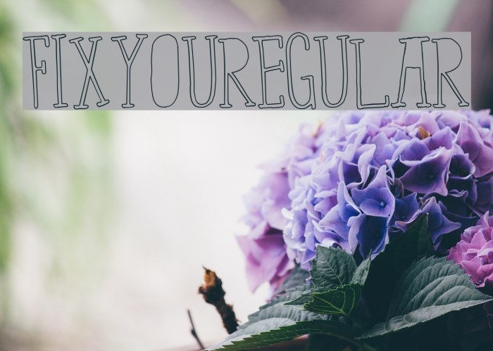 FixYou-Regular Font examples