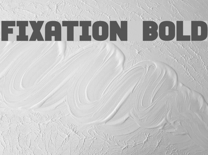 Fixation Bold Font examples