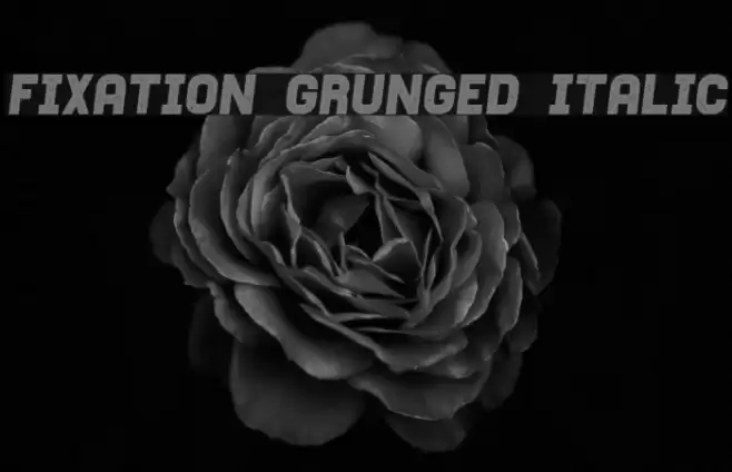 Fixation Grunged Italic Font examples