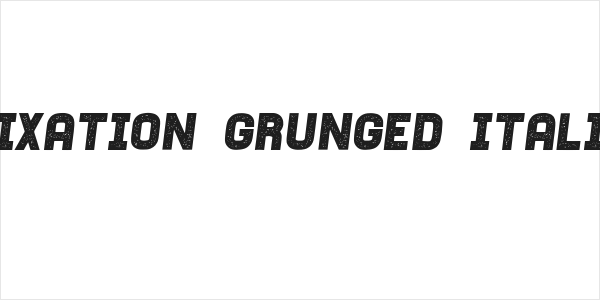 Fixation Grunged Italic Logo