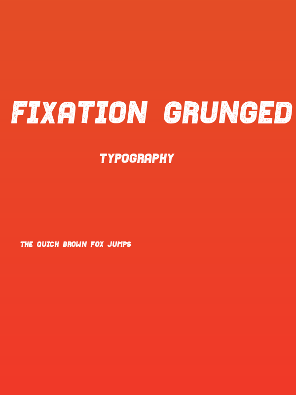 Fixation Grunged Italic Poster