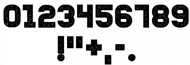 Fixation Grunged Regular Font OTHER CHARS