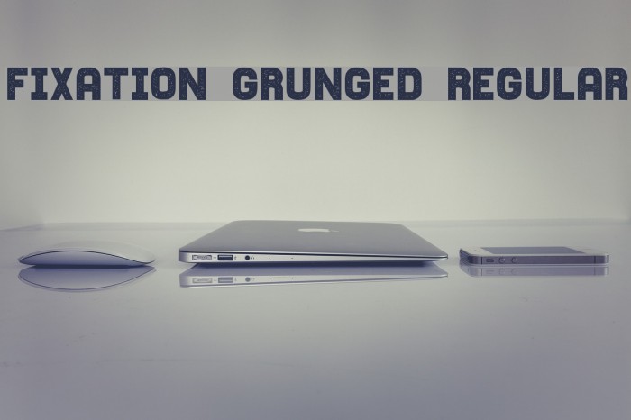 Fixation Grunged Regular Font examples