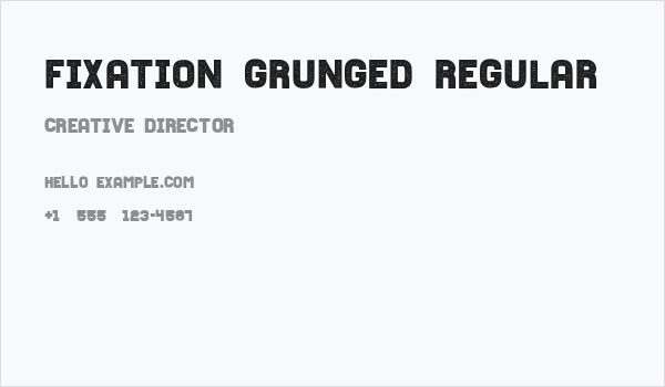 Fixation Grunged Regular Business Card