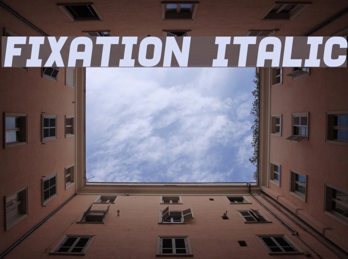 Fixation Italic Font examples
