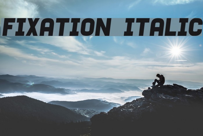 Fixation Italic Font examples