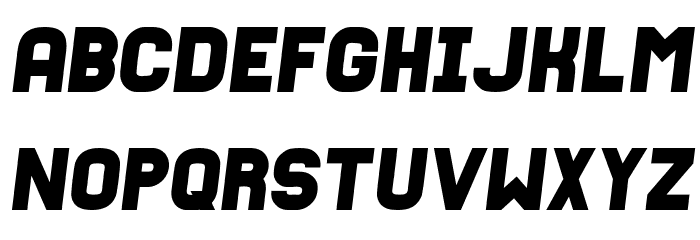 Fixation Italic Font LOWERCASE